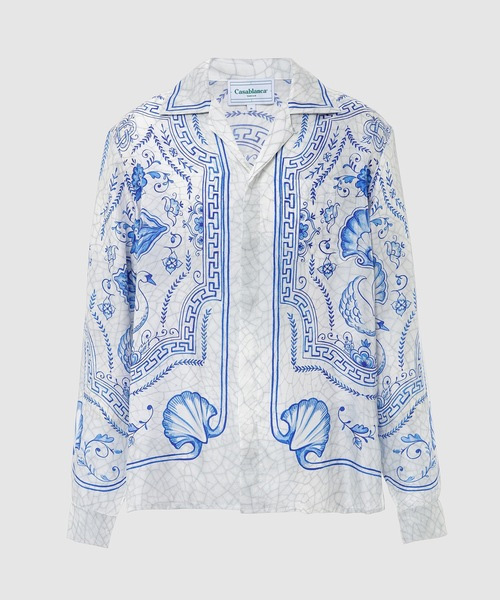 S-4999<br><b>CASA BLANCA</b><br>WHITE PLAT A DESSERT BLANC SILK SHIRT</b><br>[매장가-100만원대]