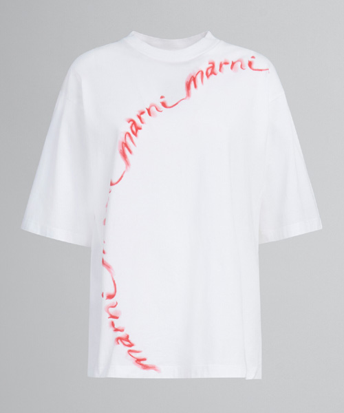T-29312<br><b>MARNI</b><br>웨이브 로고 코튼 티셔츠</b><br>[매장가-50만원대]