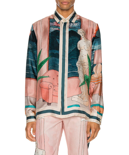 S-4994<br><b>CASA BLANCA</b><br>CHAMBRE SILK SHIRT</b><br>[매장가-100만원대]