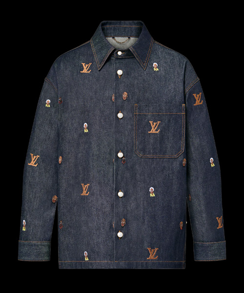 S-5005<br><b>LOUIS VUITTON</b><br>엠브로이더드 데님 오버셔츠</b><br>[매장가-600만원대]