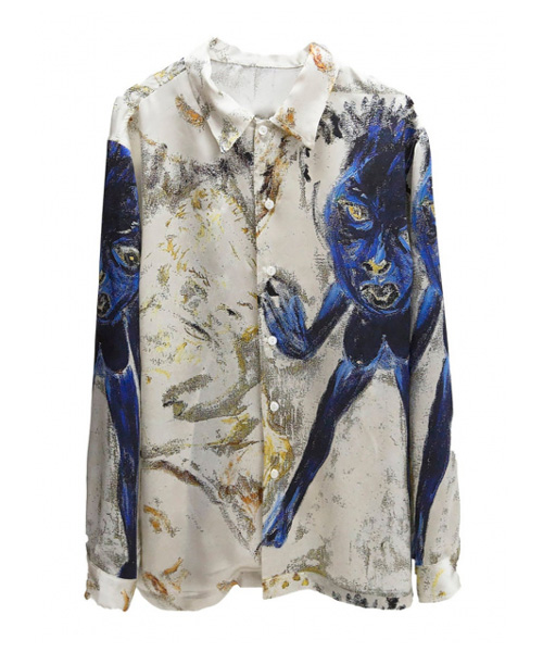 S-4984<br><b>ENFANTS RICHES DÉPRIMÉS</b><br>CREAM & UMLTICOLOUR SILK SHIRT</b><br>[매장가-100만원대]