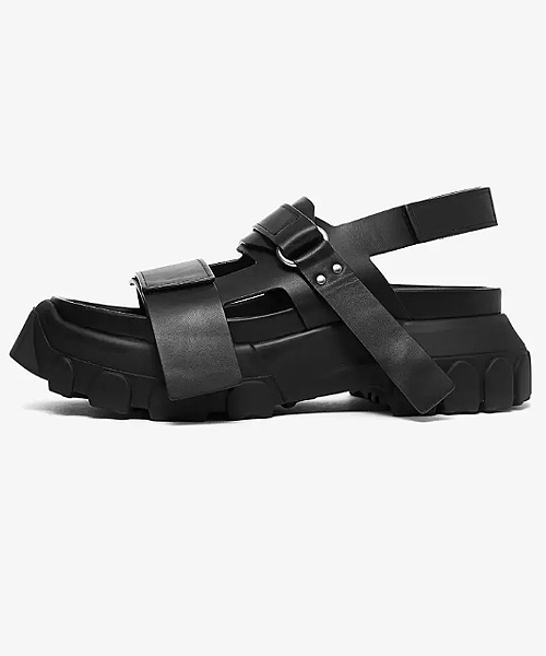 A-39127<br><b>RICK OWENS</b><br>LEATHER TRACTOR SANDALS</b><br>[매장가-100만원대]