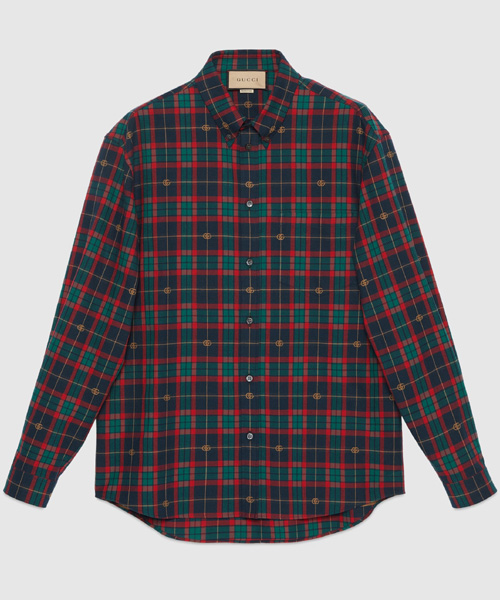S-5017<br><b>GUCCI</b><br>더블 타탄 코튼 셔츠</b><br>[매장가-100만원대]