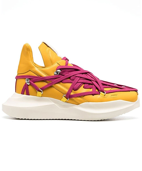 A-39140<br><b>RICK OWENS</b><br>FAUX-LACE TWO-TONE SNEAKERS</b><br>[매장가-100만원대]