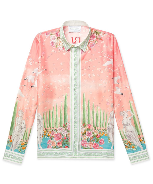 S-4985<br><b>CASA BLANCA</b><br>PRINTED SILK-TWILL SHIRT</b><br>[매장가-100만원대]