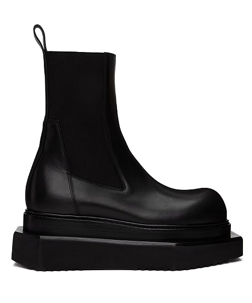 A-39228<br><b>RICK OWENS</b><br>ANKLE-HIGH GRAINED CALFSKIN CHELSEA BOOTS</b><br>[매장가-300만원대]