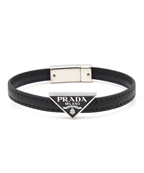 A-39194<br><b>PRADA</b><br>사피아노 가죽 로고 브레이슬릿</b><br>[매장가-50만원대]