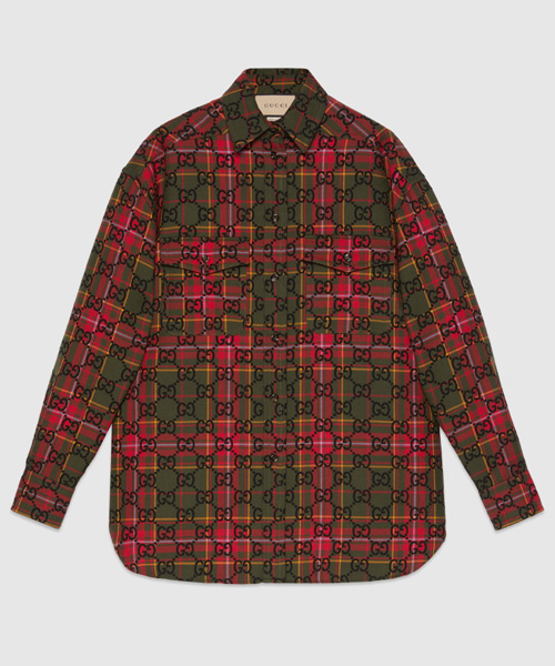 S-5031<br><b>GUCCI</b><br>GG 타르탄 울 셔츠</b><br>[매장가-250만원대]