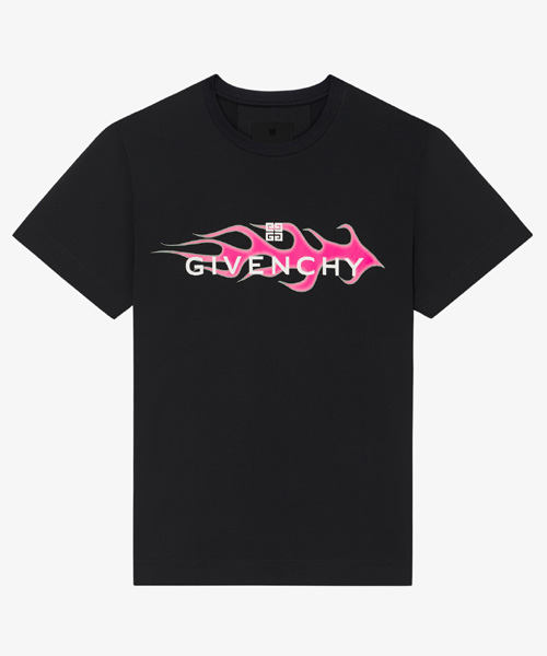 T-29379<br><b>GIVENCHY</b><br>불꽃 로고 프린팅 코튼 티셔츠</b><br>[매장가-70만원대]