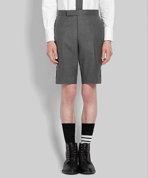 P-15396<br><b>THOM BROWNE</b><br>미디엄 그레이 슈퍼 트윌 쇼츠</b><br>[매장가-190만원대]