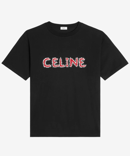 T-29409<br><b>CELINE</b><br>코튼 저지 라인스톤 루즈 티셔츠</b><br>[매장가-90만원대]