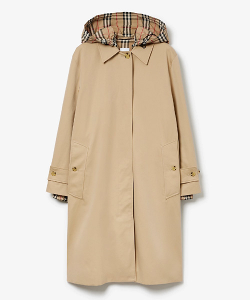 JK-22935<br><b>BURBERRY</b><br>미드 렝스 체크 후드 코트</b><br>[매장가-300만원대]