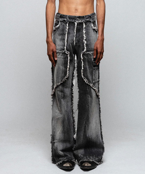 P-15339<br><b>NO/FAITH STUDIOS</b><br>FLARED 003 STONE DENIM PANTS</b><br>[매장가-30만원대]