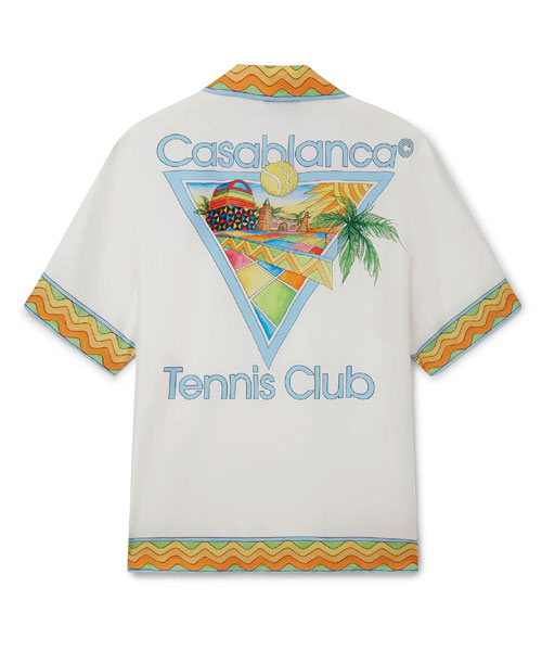 S-5029<br><b>CASA BLANCA</b><br>AFRO CUBISM TENNIS CLUB SILK SHIRT</b><br>[매장가-100만원대]