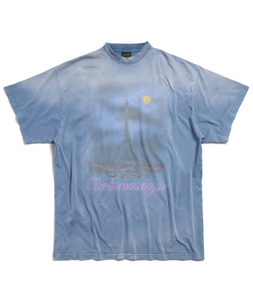 T-29646<br><b>BALENCIAGA</b><br>파리 문 프린트 코튼 티셔츠</b><br>[매장가-130만원대]