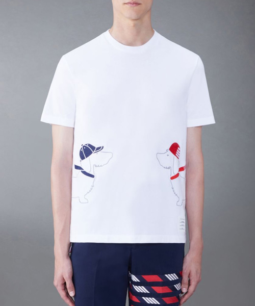 T-29661<br><b>THOM BROWNE</b><br>페스티브 저지 반소매 헥터 티</b><br>[매장가-130만원대]