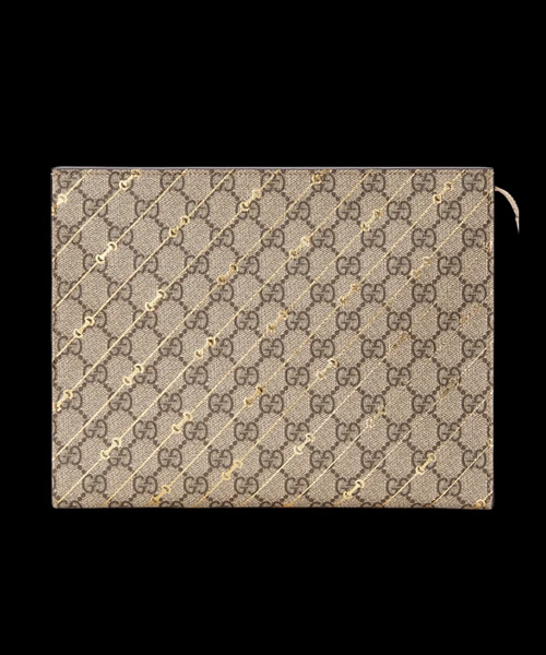 A-39456<br><b>GUCCI</b><br>파우치 홀스빗 프린트 베이지 애보니 슈프림</b><br>[매장가-100만원대]