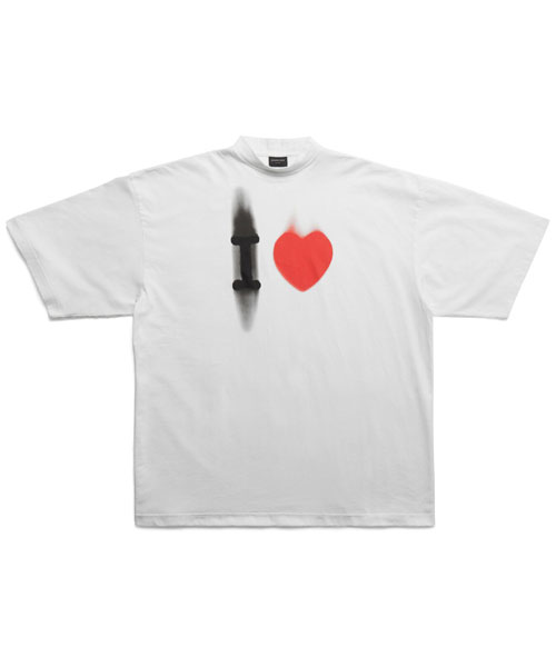 T-29558<br><b>BALENCIAGA</b><br>I LOVE 프린트 코튼 티셔츠</b><br>[매장가-100만원대]