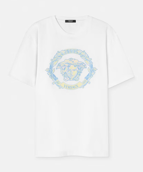 T-29683<br><b>VERSACE</b><br>BAROCCO WAVE CREST 코튼 티셔츠</b><br>[매장가-140만원대]