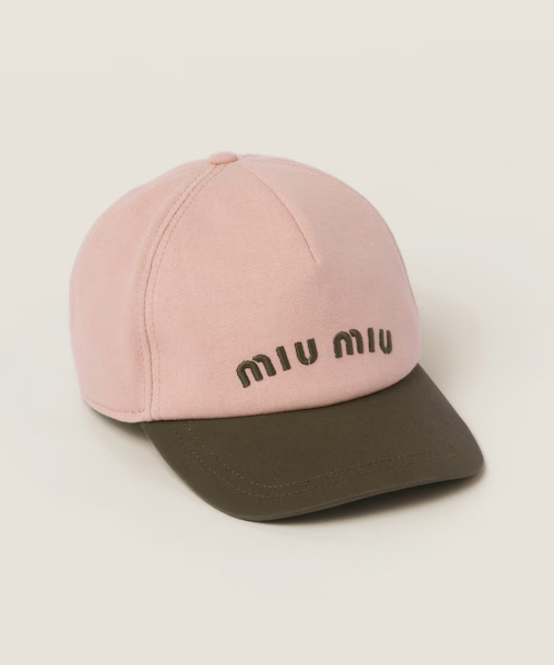 A-39518<br><b>MIU MIU</b><br>드릴 베이스볼 캡</b><br>[매장가-70만원대]