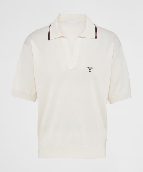 T-29690<br><b>PRADA</b><br>실크 & 코튼 폴로 셔츠</b><br>[매장가-190만원대]
