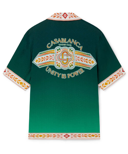 S-5080<br><b>CASA BLANCA</b><br>UNITY IS POWER 실크 셔츠</b><br>[매장가-140만원대]