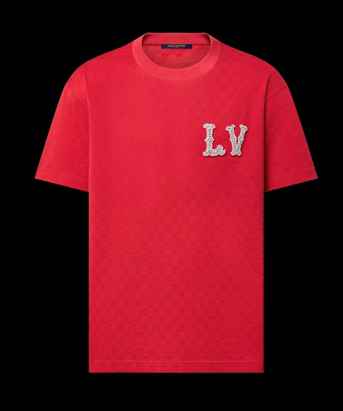 T-29579<br><b>LOUIS VUITTON</b><br>엠브로이더드 로고 패치 코튼 티셔츠</b><br>[매장가-150만원대]