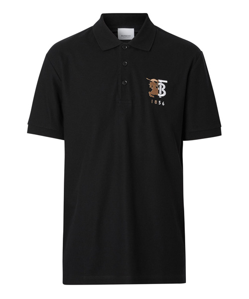 T-29628<br><b>BURBERRY</b><br>로고 그래픽 자수 코튼 폴로 셔츠</b><br>[매장가-70만원대]