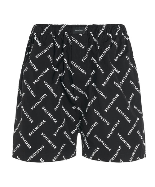 P-15502<br><b>BALENCIAGA</b><br>올오버 로고 파자마 쇼츠</b><br>[매장가-150만원대]