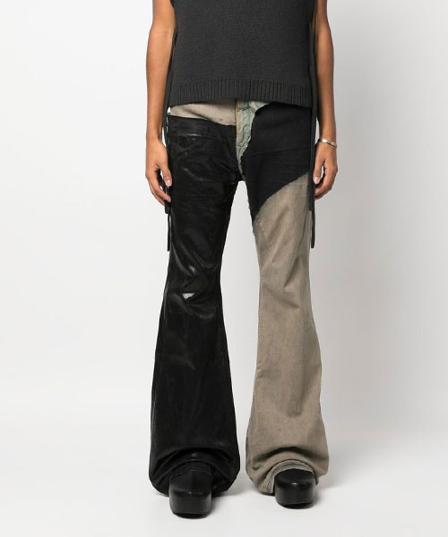 P-15442<br><b>RICK OWENS</b><br>가죽 & 데님 부츠컷 팬츠</b><br>[매장가-160만원대]