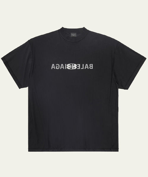 T-29700<br><b>BALENCIAGA</b><br>인사이드-아웃 로고 코튼 티셔츠</b><br>[매장가-100만원대]