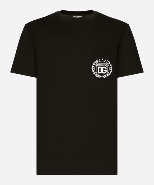 T-29569<br><b>DOLCE & GABBANA</b><br>DG 밀라노 로고 자수 코튼 티셔츠</b><br>[매장가-90만원대]
