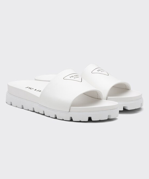 A-39708<br><b>PRADA</b><br>가죽 슬라이드 슬리퍼</b><br>[매장가-90만원대]