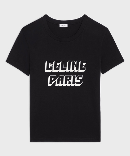 T-29550<br><b>CELINE</b><br>3D 로고 프린트 코튼 티셔츠</b><br>[매장가-80만원대]
