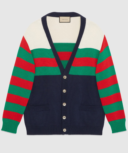 JK-22977<br><b>GUCCI</b><br>스트라이프 울 가디건</b><br>[매장가-200만원대]