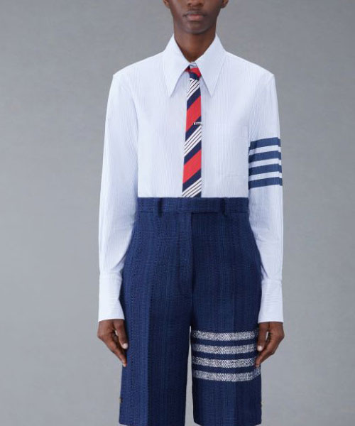 S-5112<br><b>THOM BROWNE</b><br>스트라이프 옥스포드 4-바 셔츠</b><br>[매장가-100만원대]