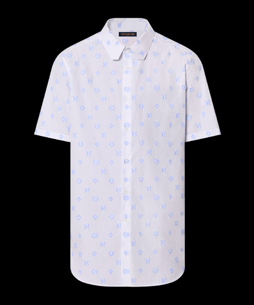S-5130<br><b>LOUIS VUITTON</b><br>로고 프린트 숏 슬리브 코튼 셔츠</b><br>[매장가-90만원대]