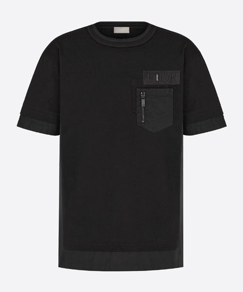 T-29828<br><b>DIOR x SACAI</b><br>포켓 집업 로고 패치 코튼 티셔츠</b><br>[매장가-200만원대]