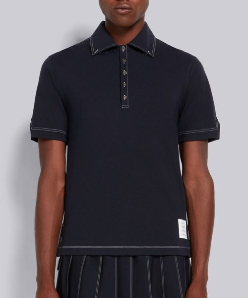 T-29888<br><b>THOM BROWNE</b><br>울 테크 밀라노 콘트라스트 스티치 폴로</b><br>[매장가-100만원대]