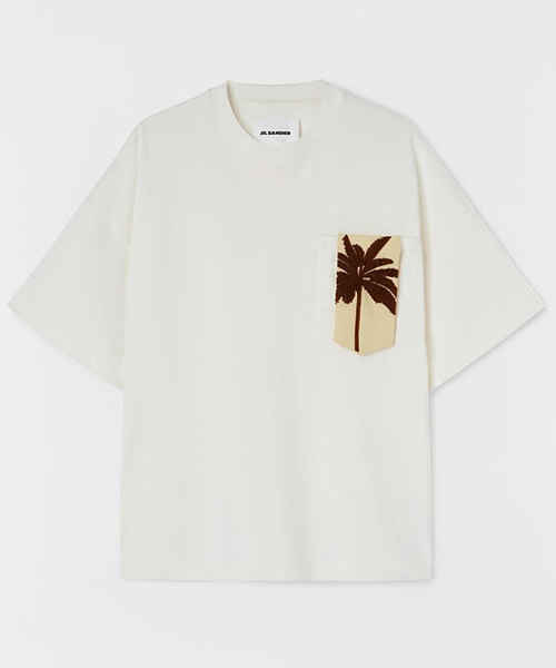 T-29824<br><b>JIL SANDER</b><br>포켓 야자수 패치 코튼 티셔츠</b><br>[매장가-90만원대]