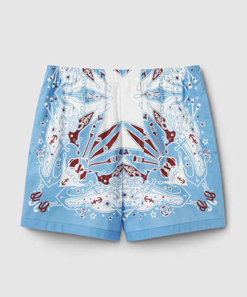 P-15638<br><b>GUCCI</b><br>반다나 프린트 코튼 쇼츠</b><br>[매장가-150만원대]