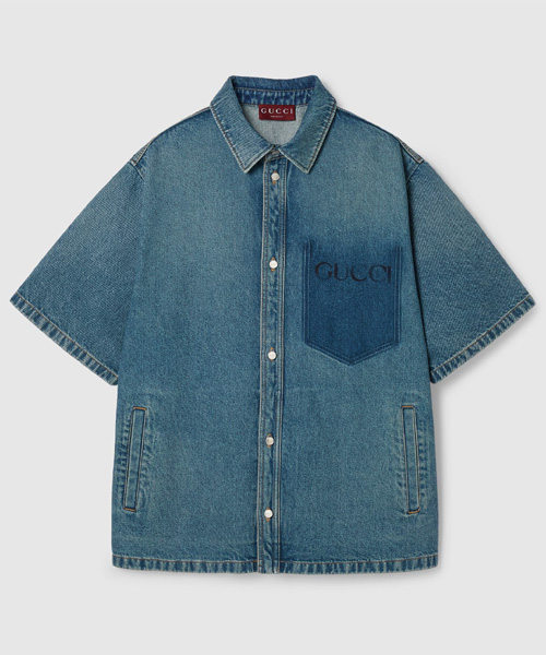 S-5154<br><b>GUCCI</b><br>로고 프린트 데님 셔츠</b><br>[매장가-160만원대]