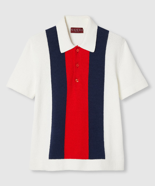 T-29823<br><b>GUCCI</b><br>코튼 블렌드 테리 니트 폴로 셔츠</b><br>[매장가-170만원대]