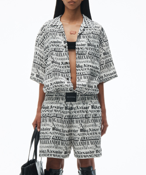 SET-3448<br><b>ALEXANDER WANG</b><br>뉴스페이퍼 프린트 셋업</b><br>[매장가-100만원대]