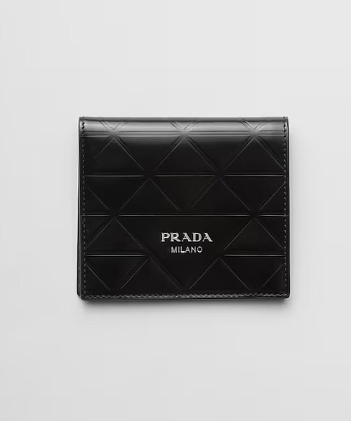 A-39817<br><b>PRADA</b><br>브러쉬 가죽 반지갑</b><br>[매장가-90만원대]