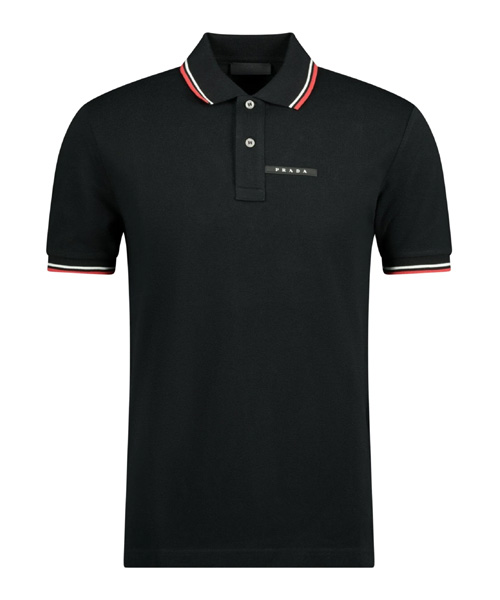 T-29943<br><b>PRADA</b><br>로고 패치 숏 슬리브 폴로 셔츠</b><br>[매장가-100만원대]