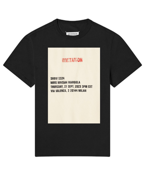 T-29938<br><b>MAISON MARGIELA</b><br>그래픽 프린트 코튼 티셔츠</b><br>[매장가-50만원대]