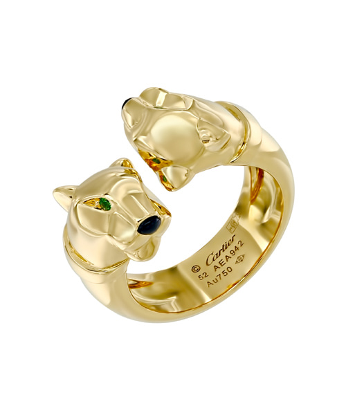 A-40676<br><b>CARTIER</b><br>더블 헤드 팬더 링</b><br>[매장가-400만원대]
