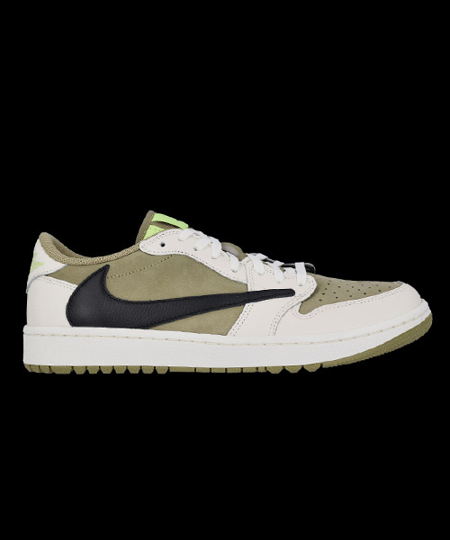 A-40662<br><b>TRAVIS SCOTT x JORDAN</b><br>골프 뉴트럴 올리브 스니커즈</b><br>[매장가-140만원대]