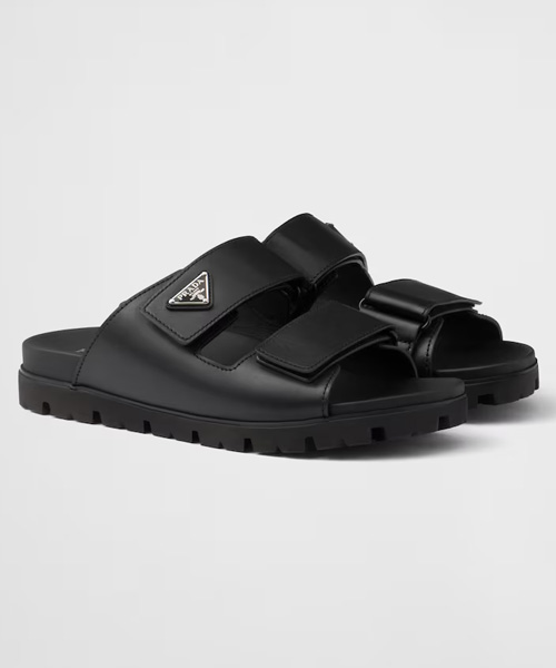 A-40560<br><b>PRADA</b><br>가죽 스트랩 샌들</b><br>[매장가-150만원대]